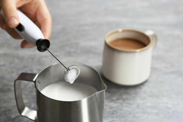 Espumador de leche eléctrico profesional espumador de leche de mano 2 en 1 para café 